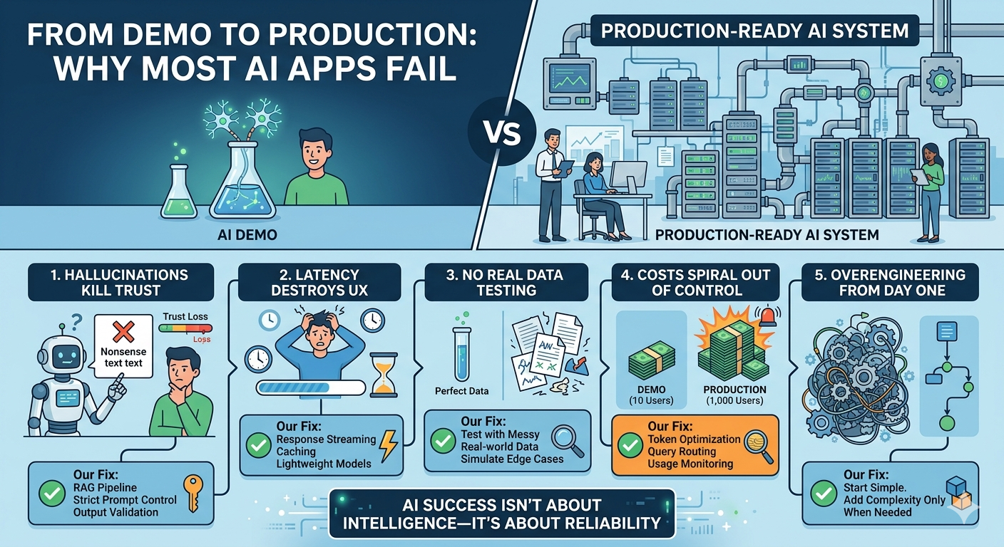 Why Most AI Apps Fail in Production (And How We Avoid It)